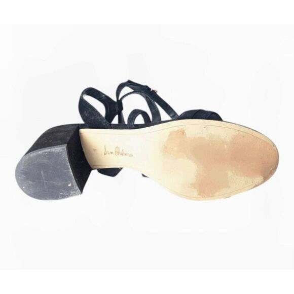 SAM EDELMAN Samy Black Suede Strappy Sandals Size 11M - Picture 7 of 7